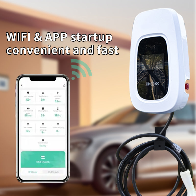 New Condition 22KW RFID Authenticated Portable EV Charger 32A Output Current for Charging